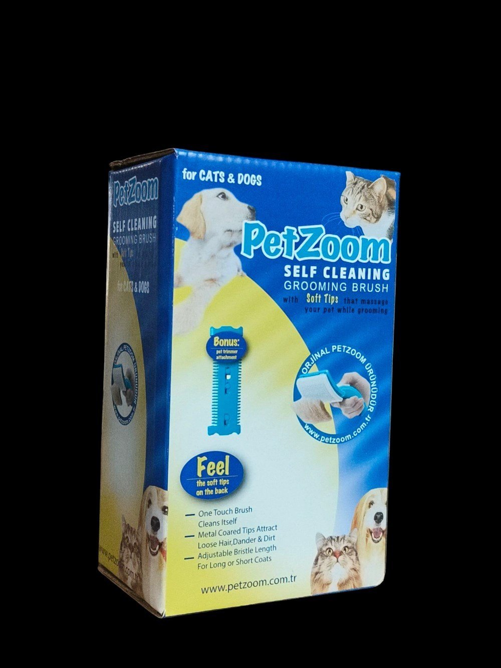 Mey İthalat® Lüks Basmalı Kedi Köpek Tarağı – Tüy Toplama ve Temizleme, Ergonomik, Kolay Kullanım