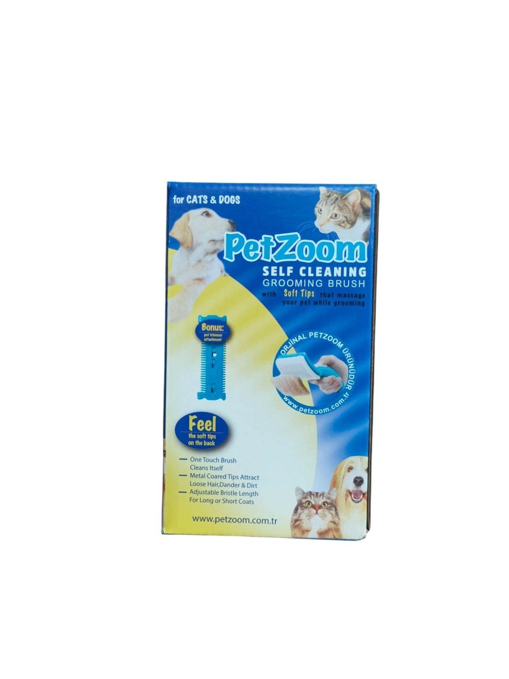 Mey İthalat® Lüks Basmalı Kedi Köpek Tarağı – Tüy Toplama ve Temizleme, Ergonomik, Kolay Kullanım