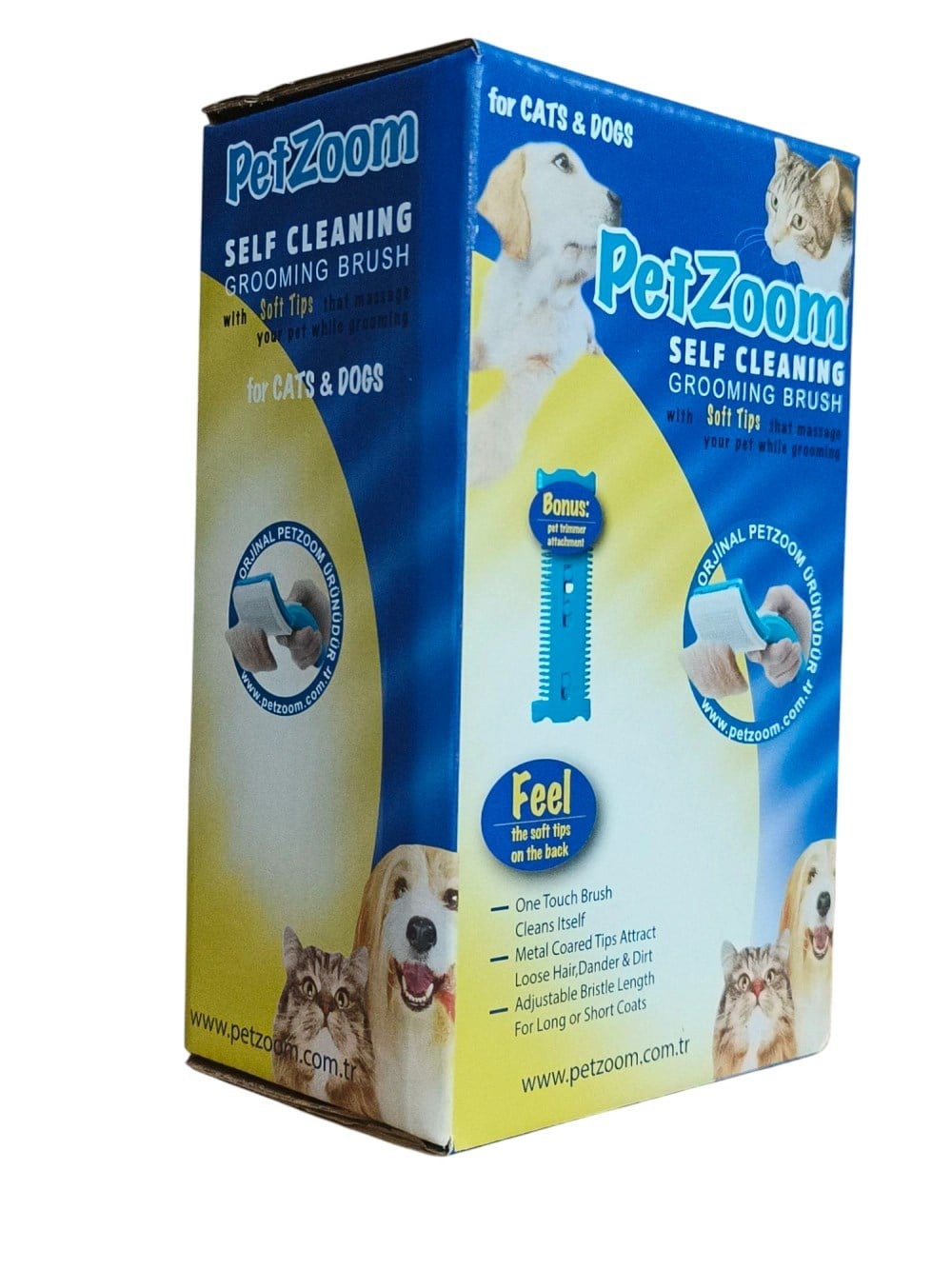 Mey İthalat® Lüks Basmalı Kedi Köpek Tarağı – Tüy Toplama ve Temizleme, Ergonomik, Kolay Kullanım