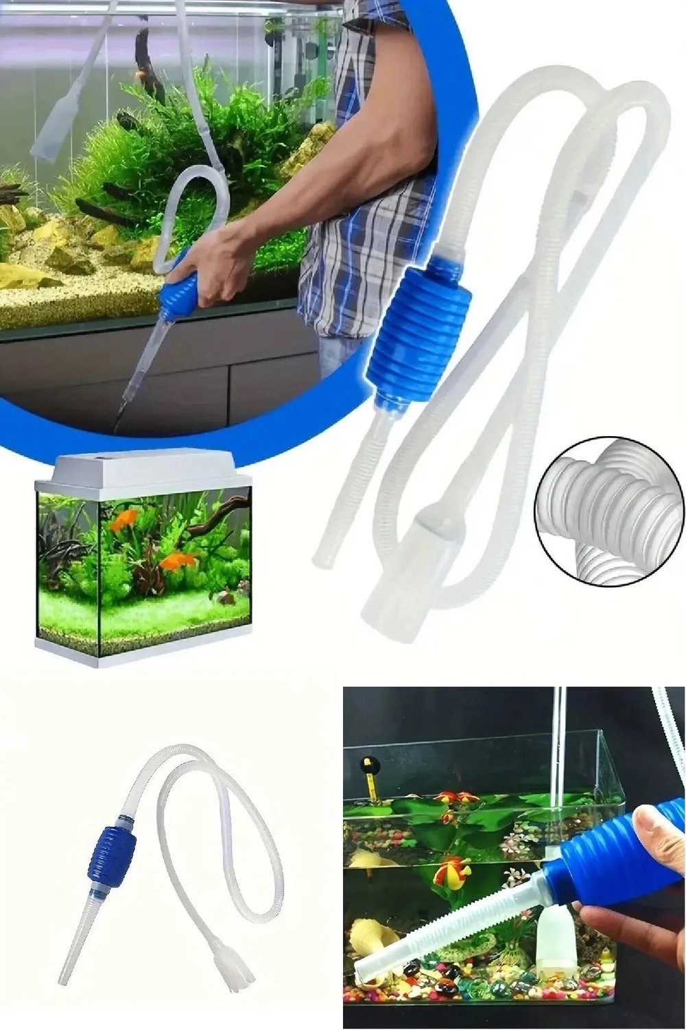 Mey İthalat® Manuel Akvaryum Pompası – Pratik Su Değişimi ve Temizlik İçin Ergonomik Tasarım