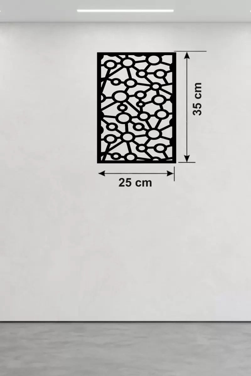Mey İthalat® Modern Bağlantı Temalı Ahşap Duvar Tablosu - 25x35 cm Lazer Kesim Soyut Pano
