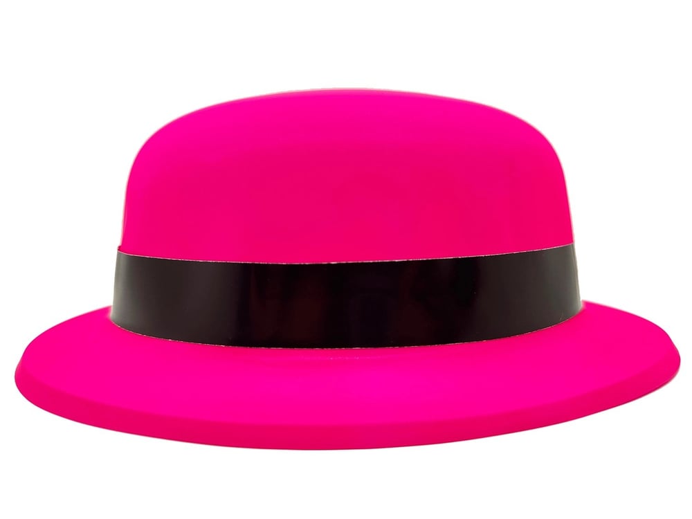Mey İthalat® Neon Partisi Pembe Renk Melon Plastik Parti Şapkası