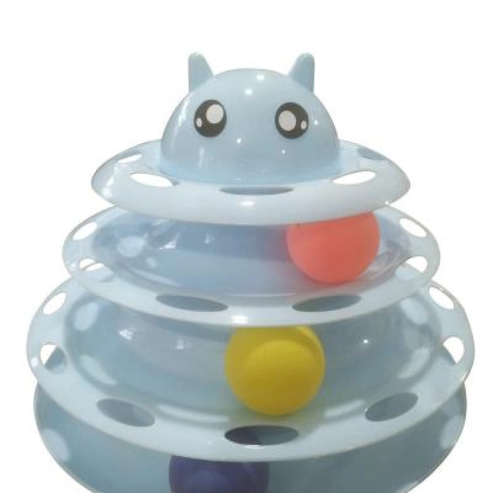 Mey İthalat® Nunbell 3 Katlı Kedi Oyuncağı Kedi Başlıklı