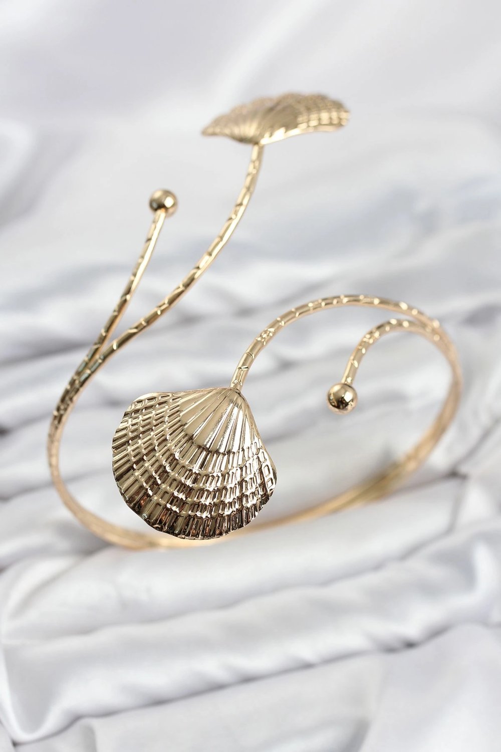 Mey İthalat® Pazu Bileklik Gold Renk Pirinç Deniz Kabuğu Model