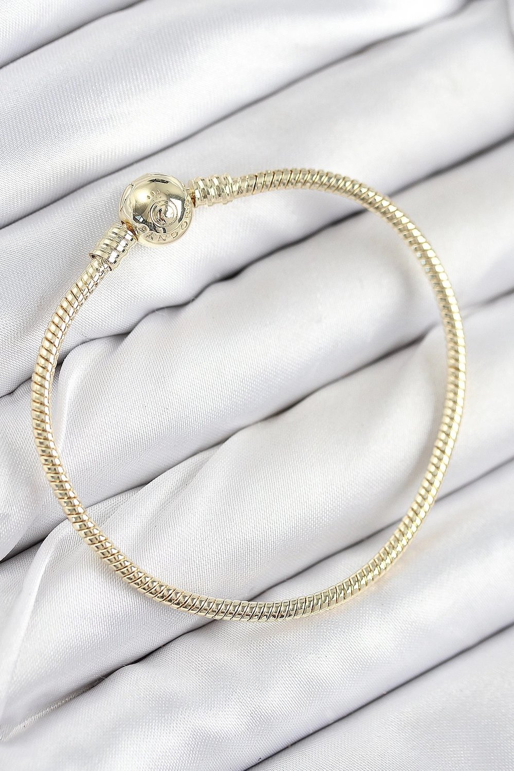 Mey İthalat® Pirinç Charm Topcuk Model Gold Renk Kadın Bileklik