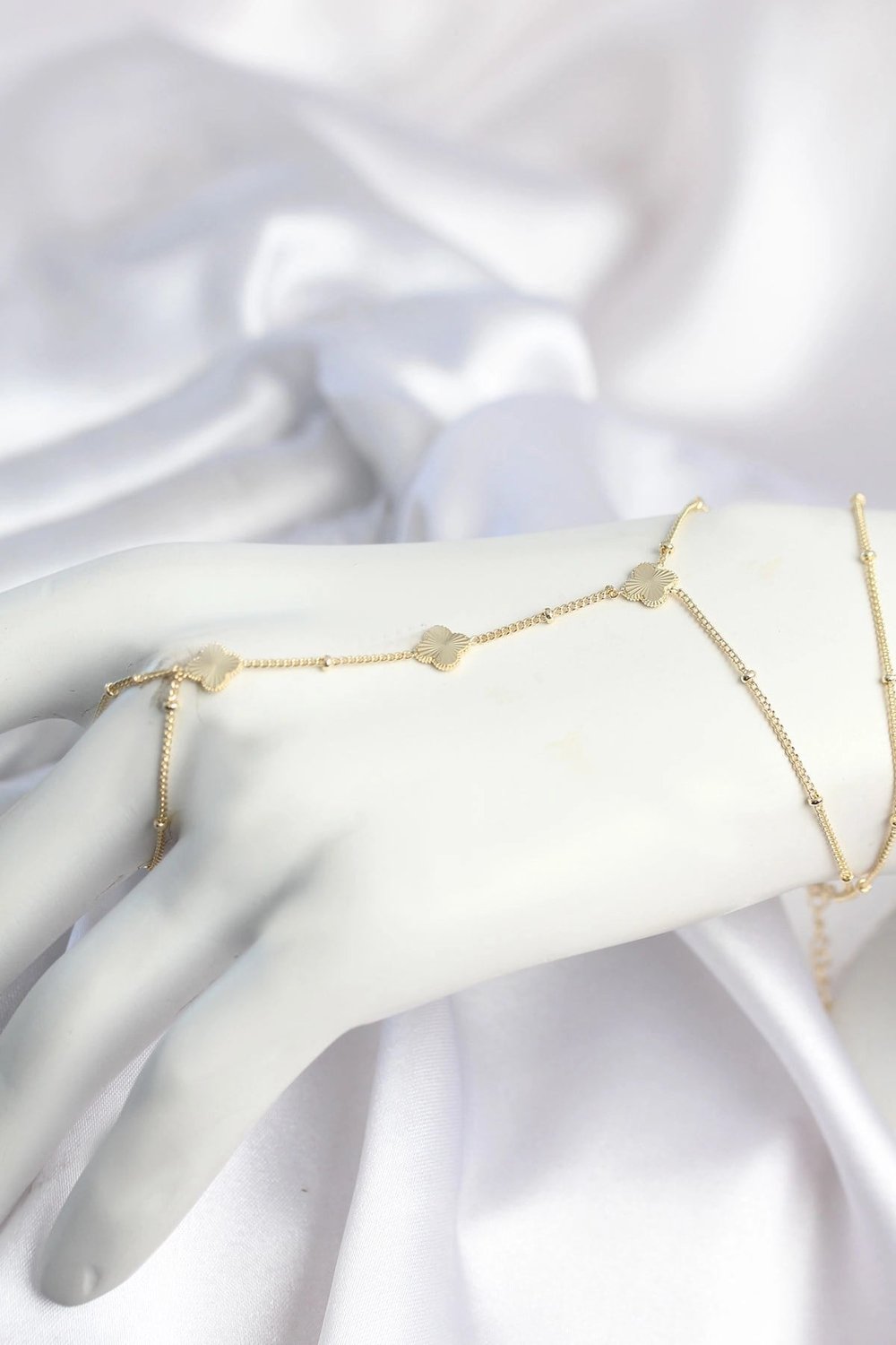 Mey İthalat® Pirinç Gold Renk Yonca Model Kadın Şahmeran