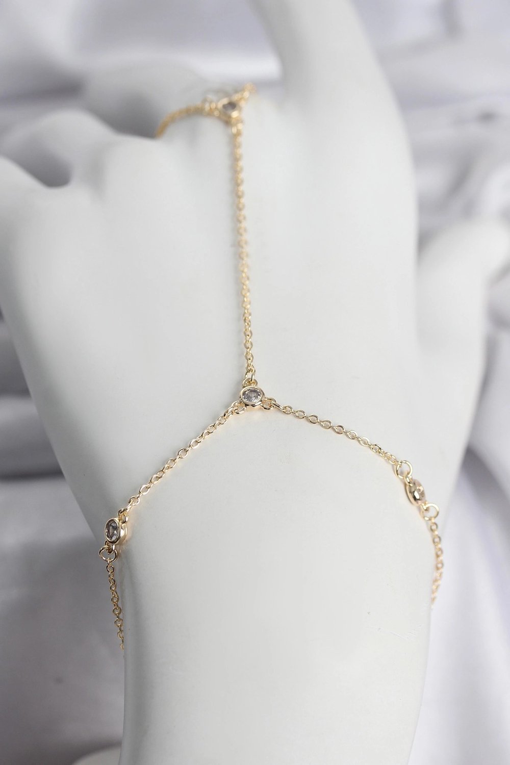 Mey İthalat® Pirinç Gold Renk Zirkon Taşlı Kadın Şahmeran