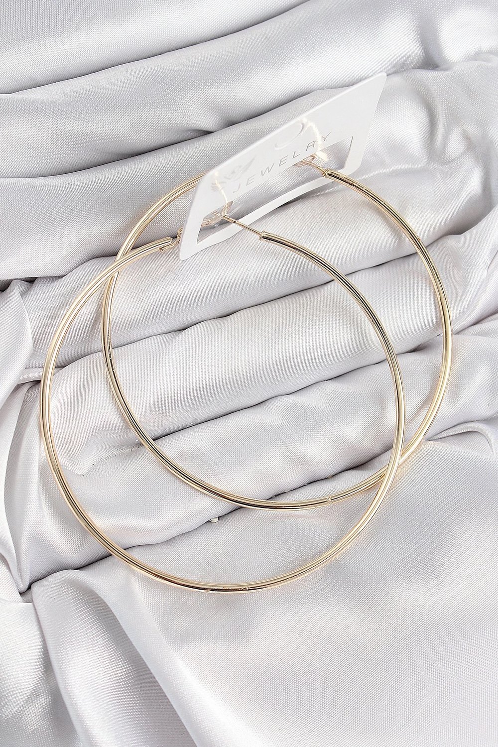 Mey İthalat® Pirinç Halka Model Gold Renk Kadın Küpe