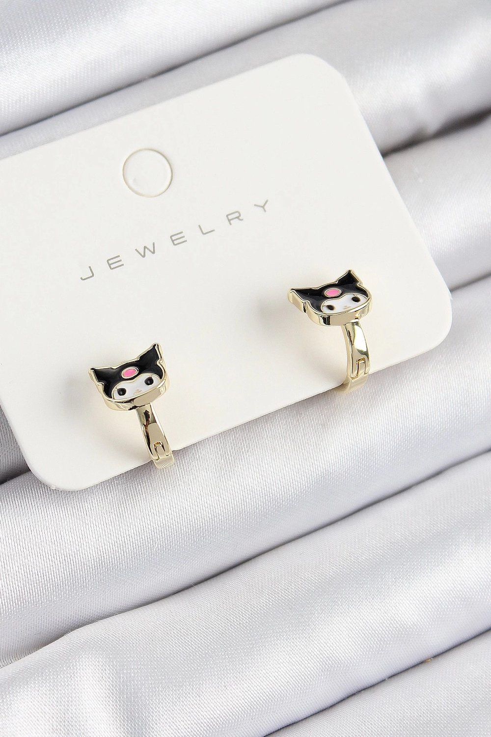 Mey İthalat® Pirinç Kuromi Model Gold Renk Çocuk Küpe