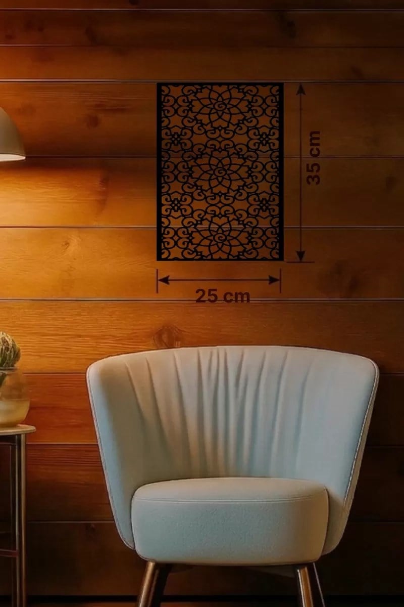 Mey İthalat® Selçuklu Yıldızı Temalı Ahşap Duvar Tablosu - 25x35 cm Lazer Kesim Dekoratif Pano