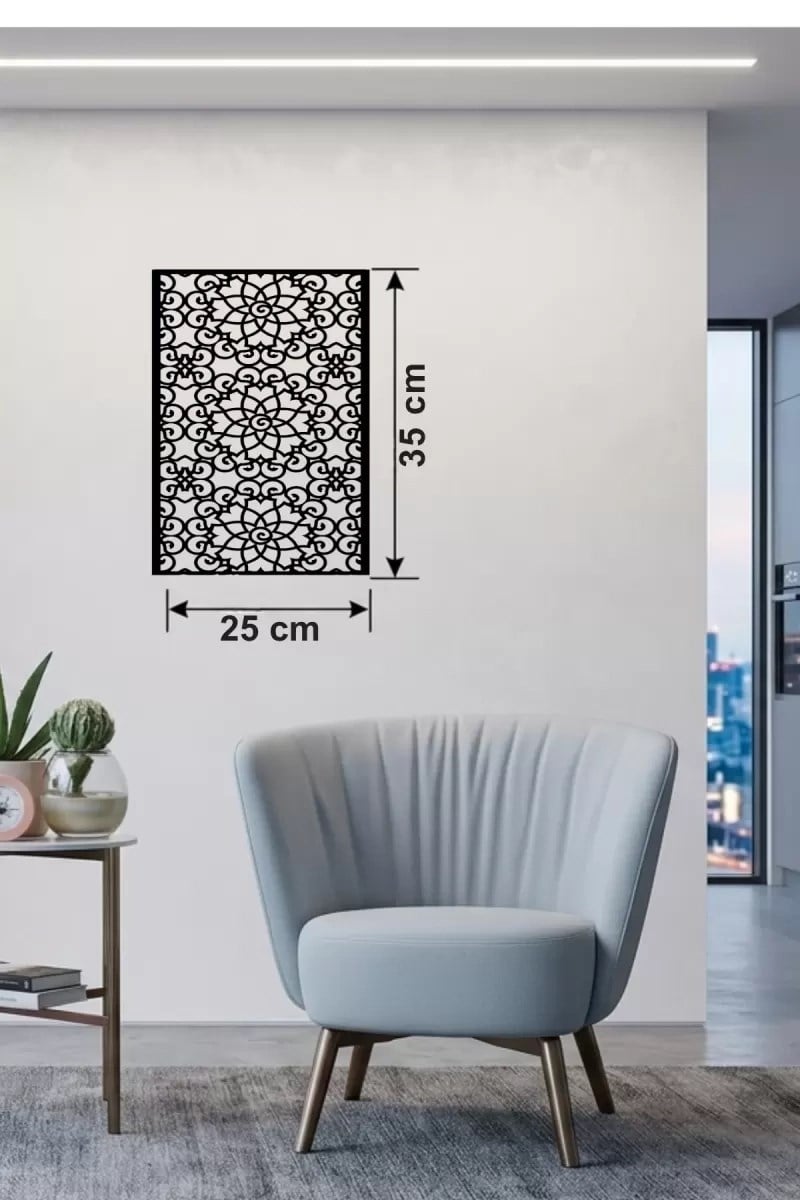 Mey İthalat® Selçuklu Yıldızı Temalı Ahşap Duvar Tablosu - 25x35 cm Lazer Kesim Dekoratif Pano