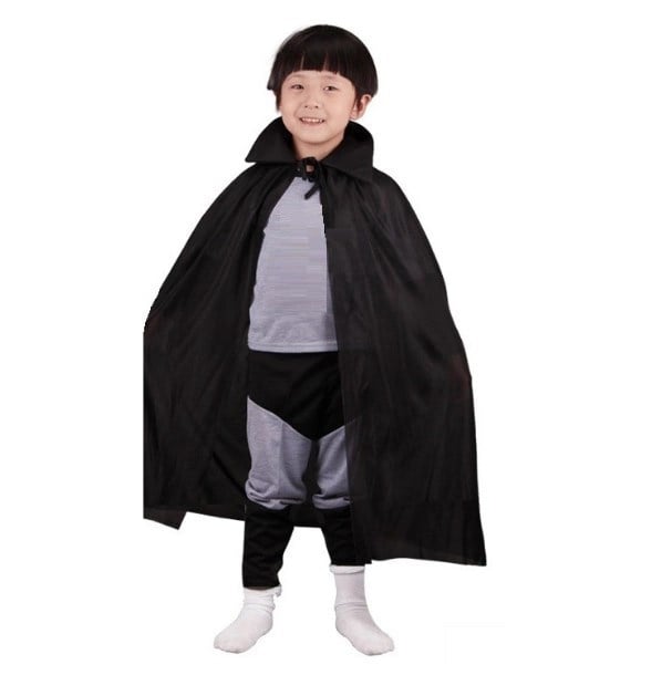 Mey İthalat® Siyah Renk Yakalı Çocuk Pelerin 90 cm