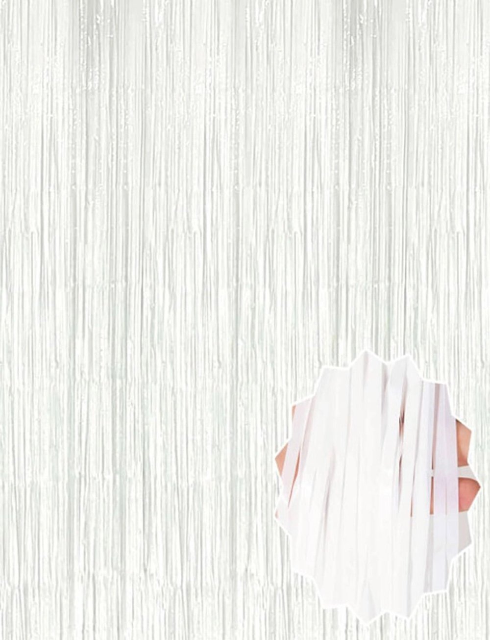 Mey İthalat® Soft Beyaz Renk Duvar ve Kapı Perdesi İthal 100x200 cm