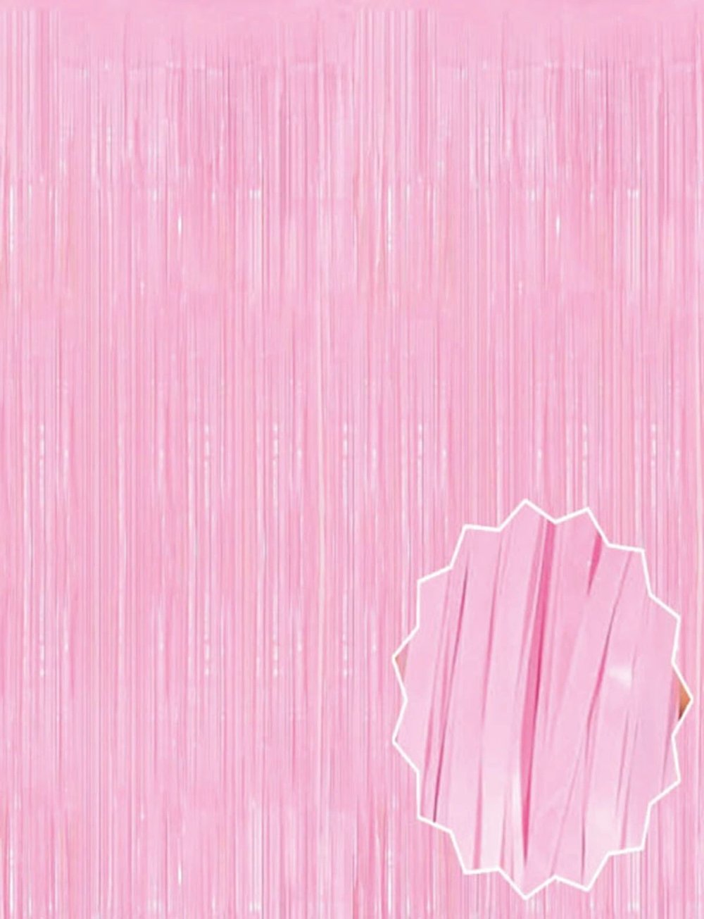 Mey İthalat® Soft Pembe Püsküllü Kapı Perdesi - Parti, Baby Shower, Cinsiyet Partisi 1x2 m