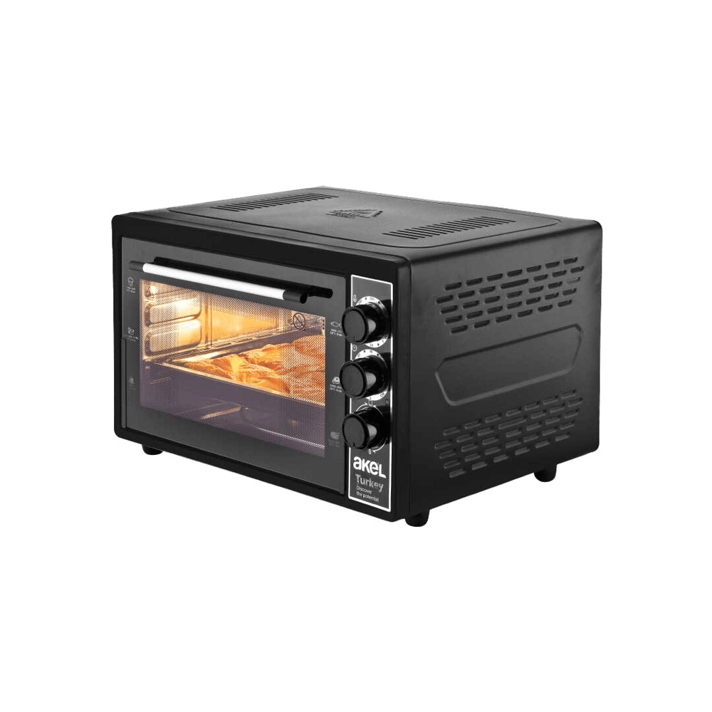 Midi Fırın Kare 38lt Ayarlanabilir Termostat = 50–320°c - Saatli = 0 - 90 Dk Zil 3 Kademe Hız Ayar Emaye Tepsi  50x33x40cm Bx40