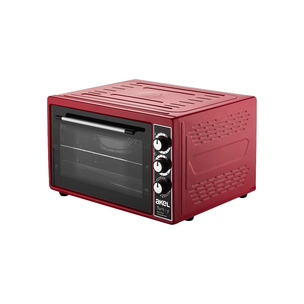 Midi Fırın Kare 38lt Ayarlanabilir Termostat = 50–320°c - Saatli = 0 - 90 Dk Zil 3 Kademe Hız Ayar Emaye Tepsi  50x33x40cm Bx40