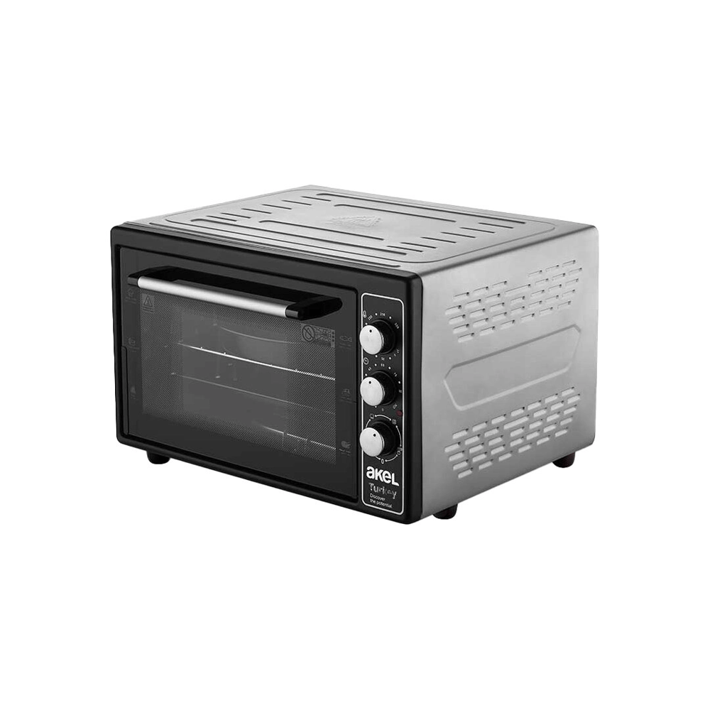 Midi Fırın Kare 38lt Ayarlanabilir Termostat = 50–320°c - Saatli = 0 - 90 Dk Zil 3 Kademe Hız Ayar Emaye Tepsi  50x33x40cm Bx40