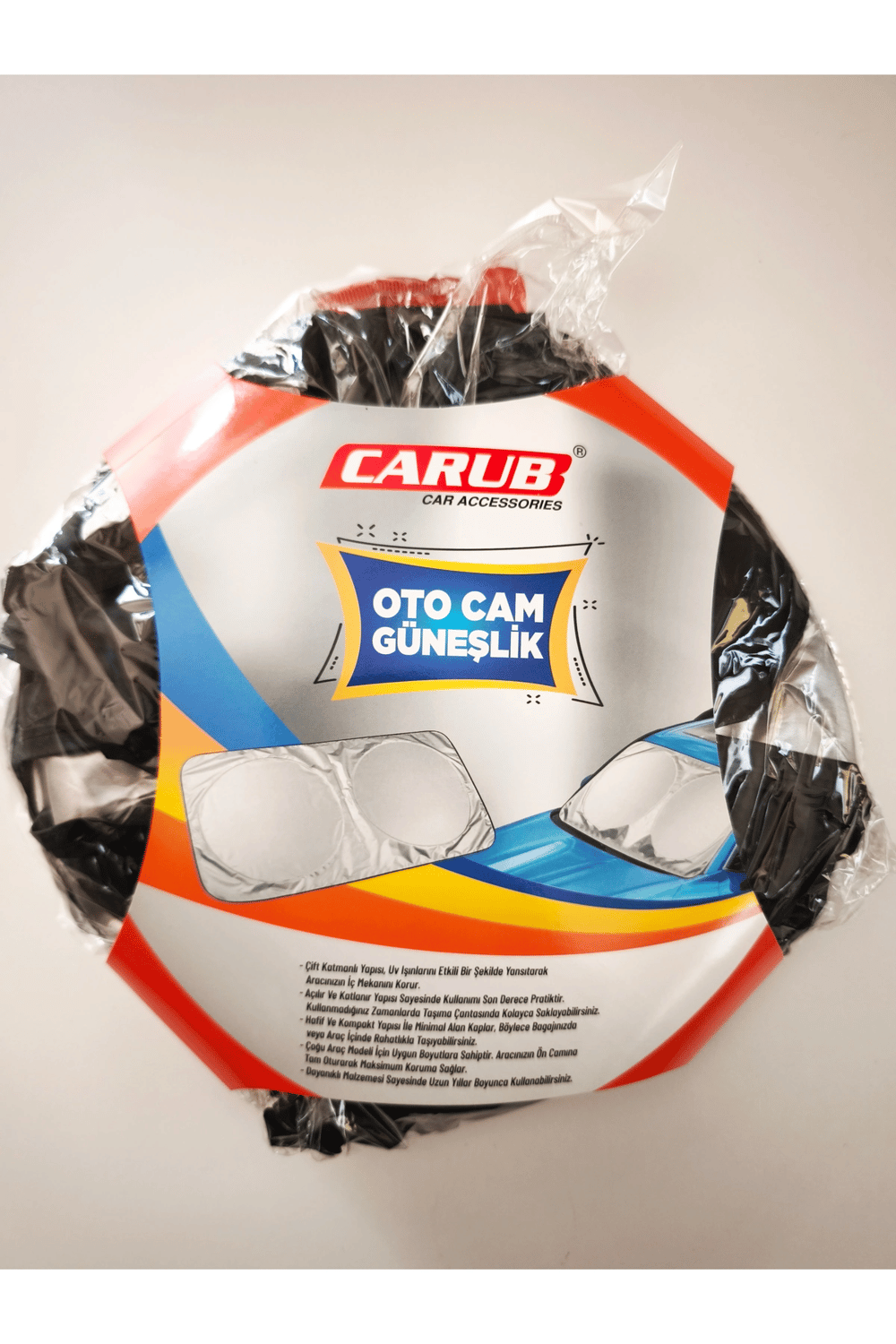 Miflonlu Katlanır Oto Ön Cam Güneşliği 150x70cm Güneş Koruyucu Yazlık Araç Aksesuarı