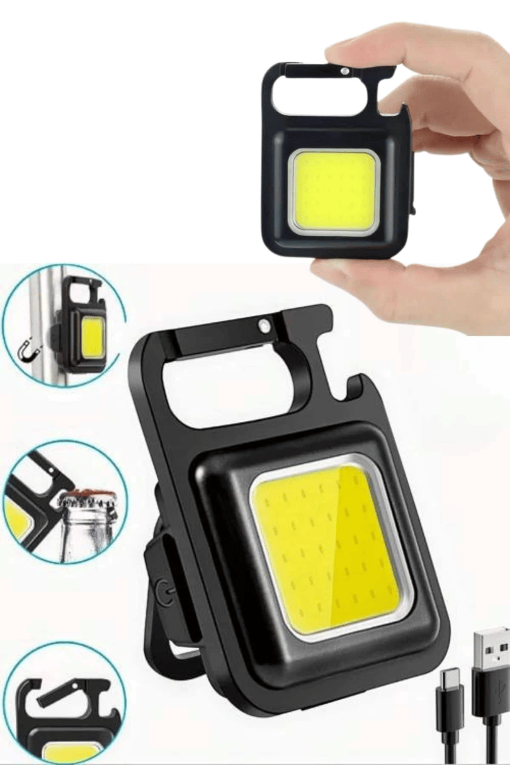 Mıknatıslı Parlak Led Işık 3 Fonksiyonlu Şarj edilebilir Ledli Mini Taşınabilir