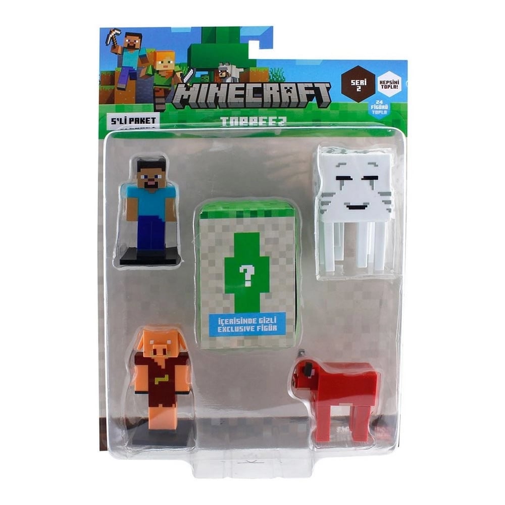Minecraft 3D Toppeez 5li Figür Seti - Stokta Olan Gönderilir