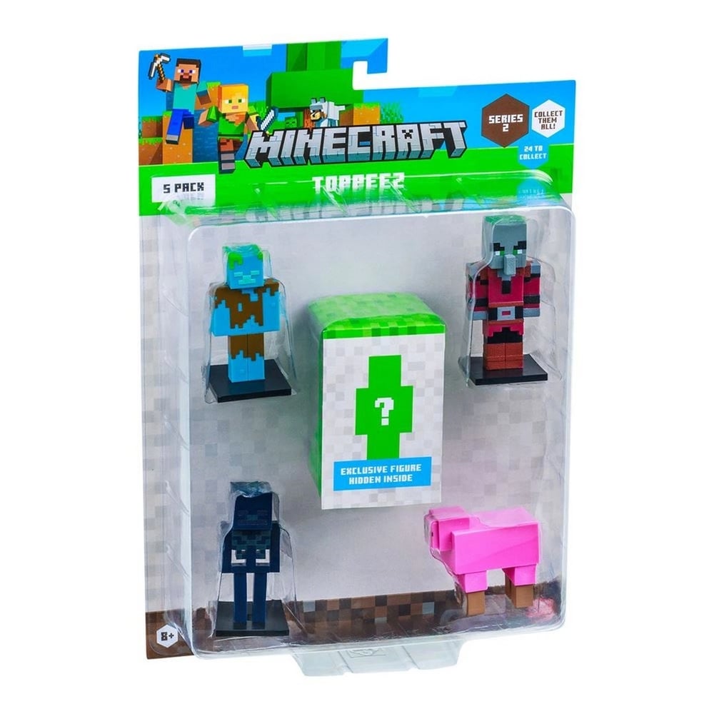 Minecraft 3D Toppeez 5li Figür Seti - Stokta Olan Gönderilir
