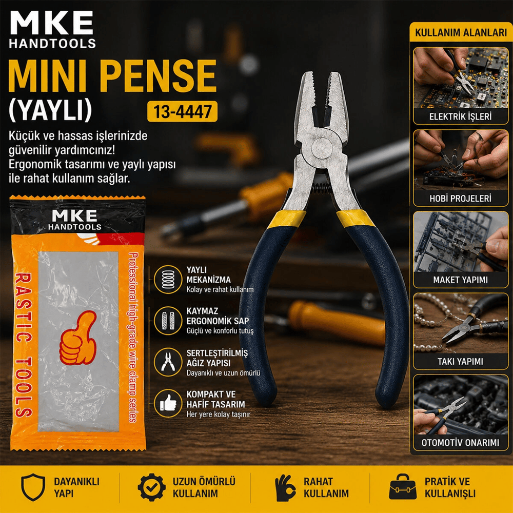 Mini - 4.5 Inc - 115m Çelik Pense Yaylı Bx40