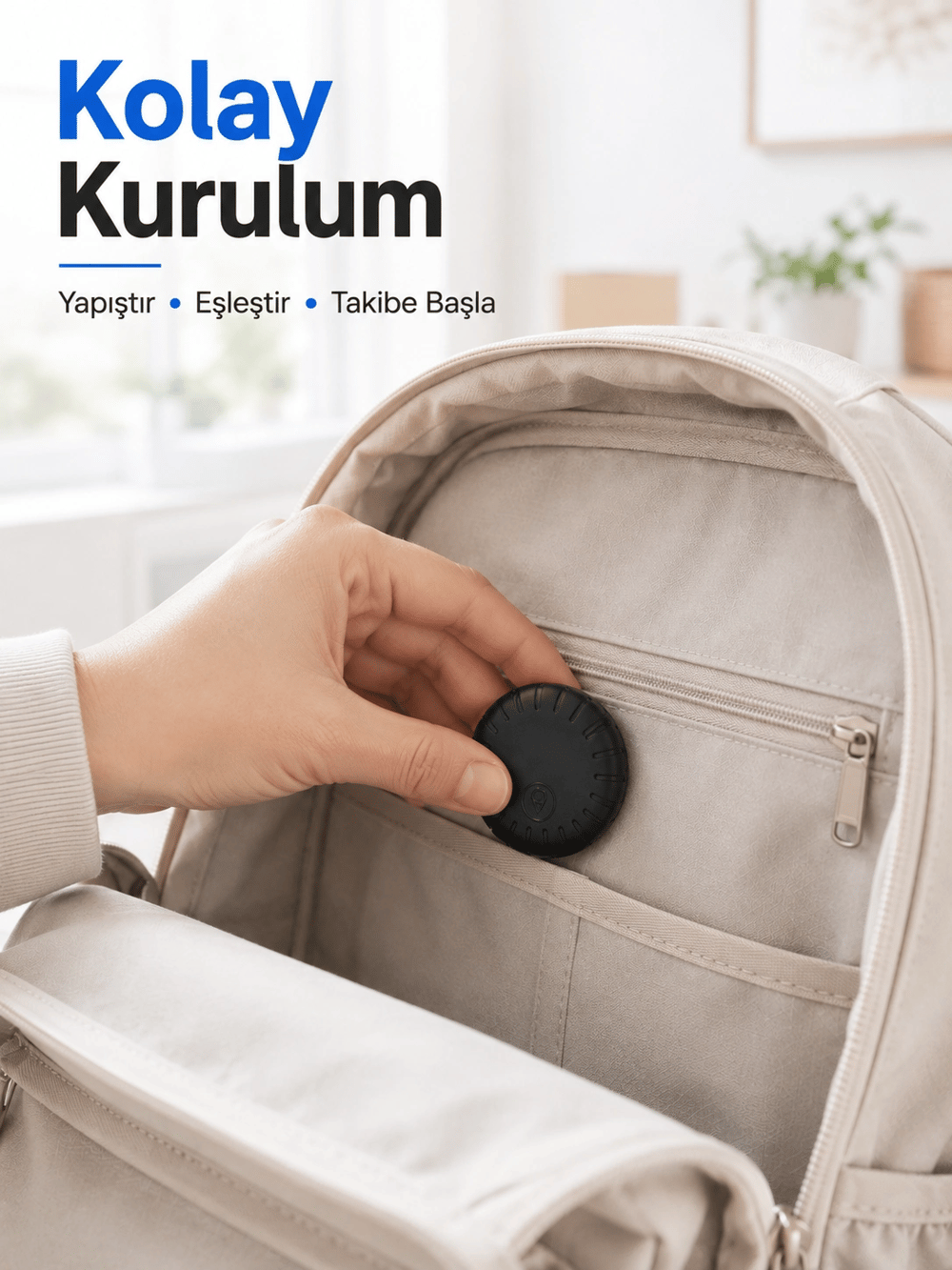 Mini Akıllı Takip Cihazı 2 Yıl Pil Ömrü Android iOS Uyumlu Çanta Araç Valiz Takip Aparatı