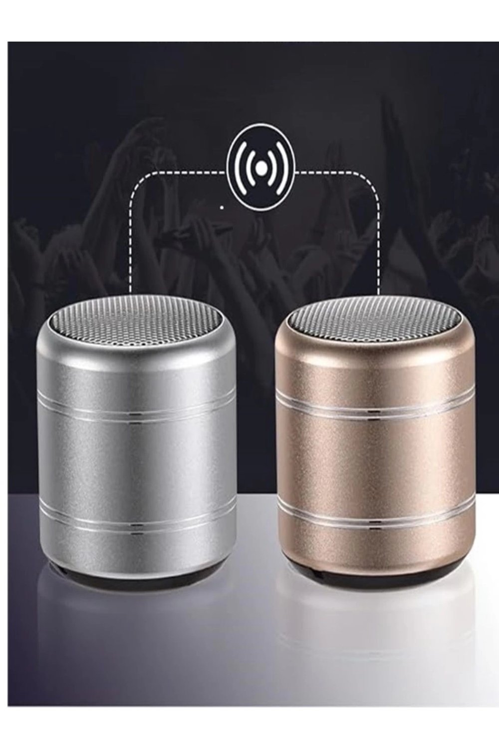 Mini Alüminyum TWS Kablosuz Bluetooth Hoparlör – Yuvarlak Metal Tasarım, Yüksek Bas ve Taşınabilir Özellikler