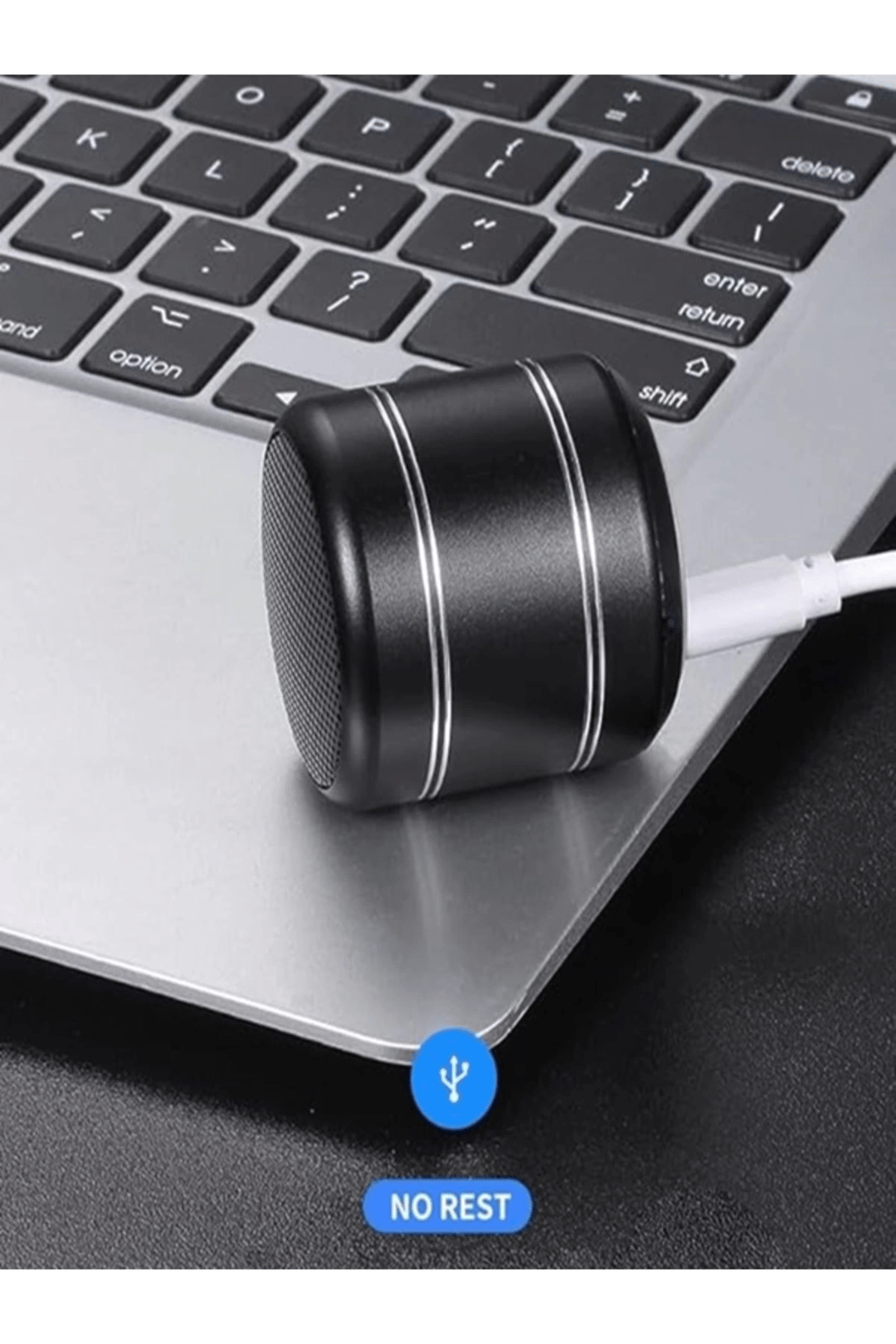 Mini Alüminyum TWS Kablosuz Bluetooth Hoparlör – Yuvarlak Metal Tasarım, Yüksek Bas ve Taşınabilir Özellikler
