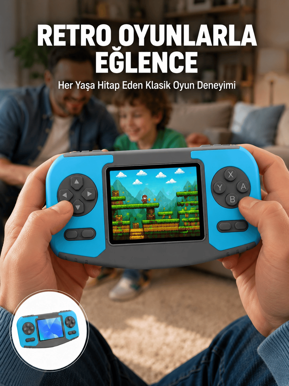 Mini Arcade Oyun Konsolu Hafif Taşınabilir Çocuk Hediyelik