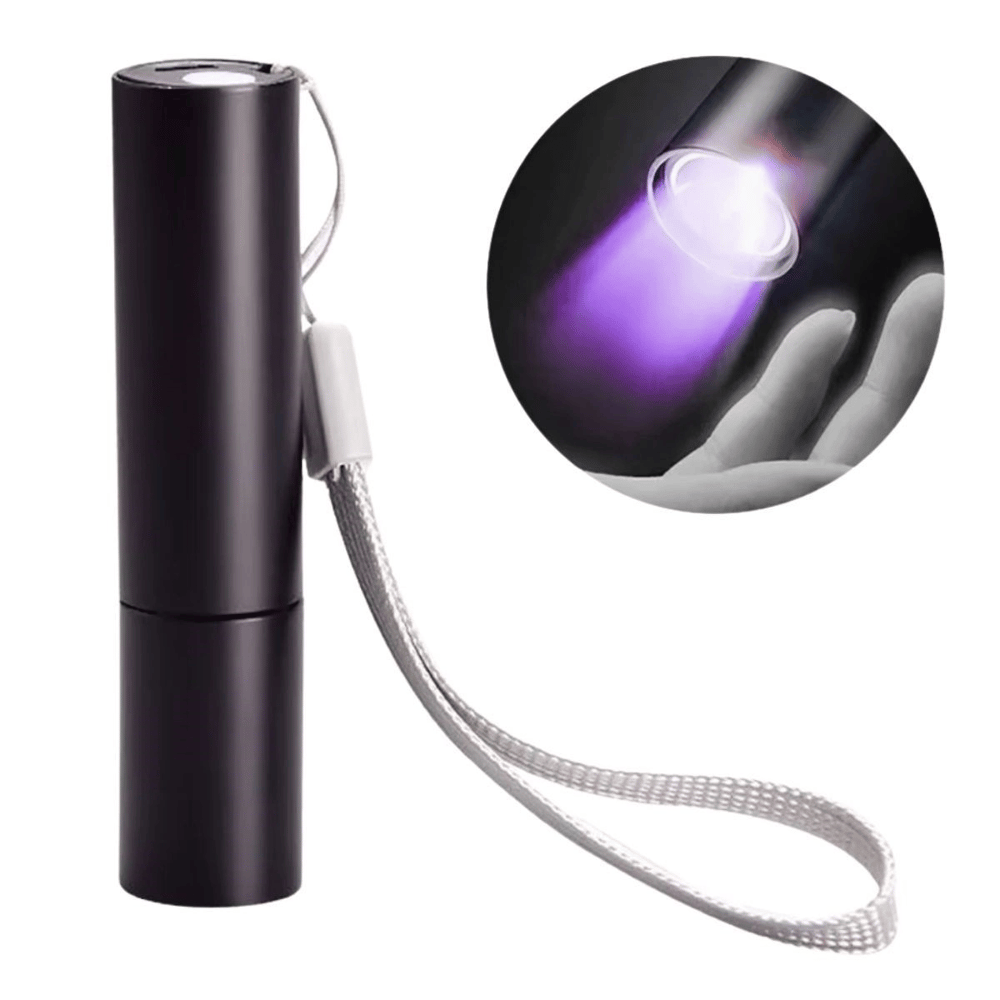 Mini Cep Boy Usb İle Şarj Olan Oje Kurutucu Sahte Para Kontol Led Uv Mor Işık El Feneri Bx40