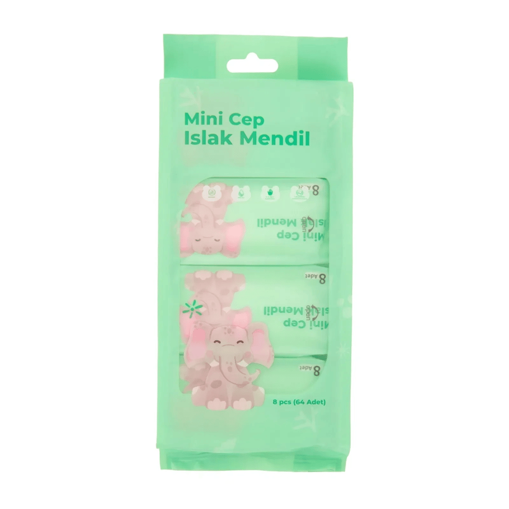 Mini Cep Islak Mendil Günlük Pratik 8'li Paket Bx40