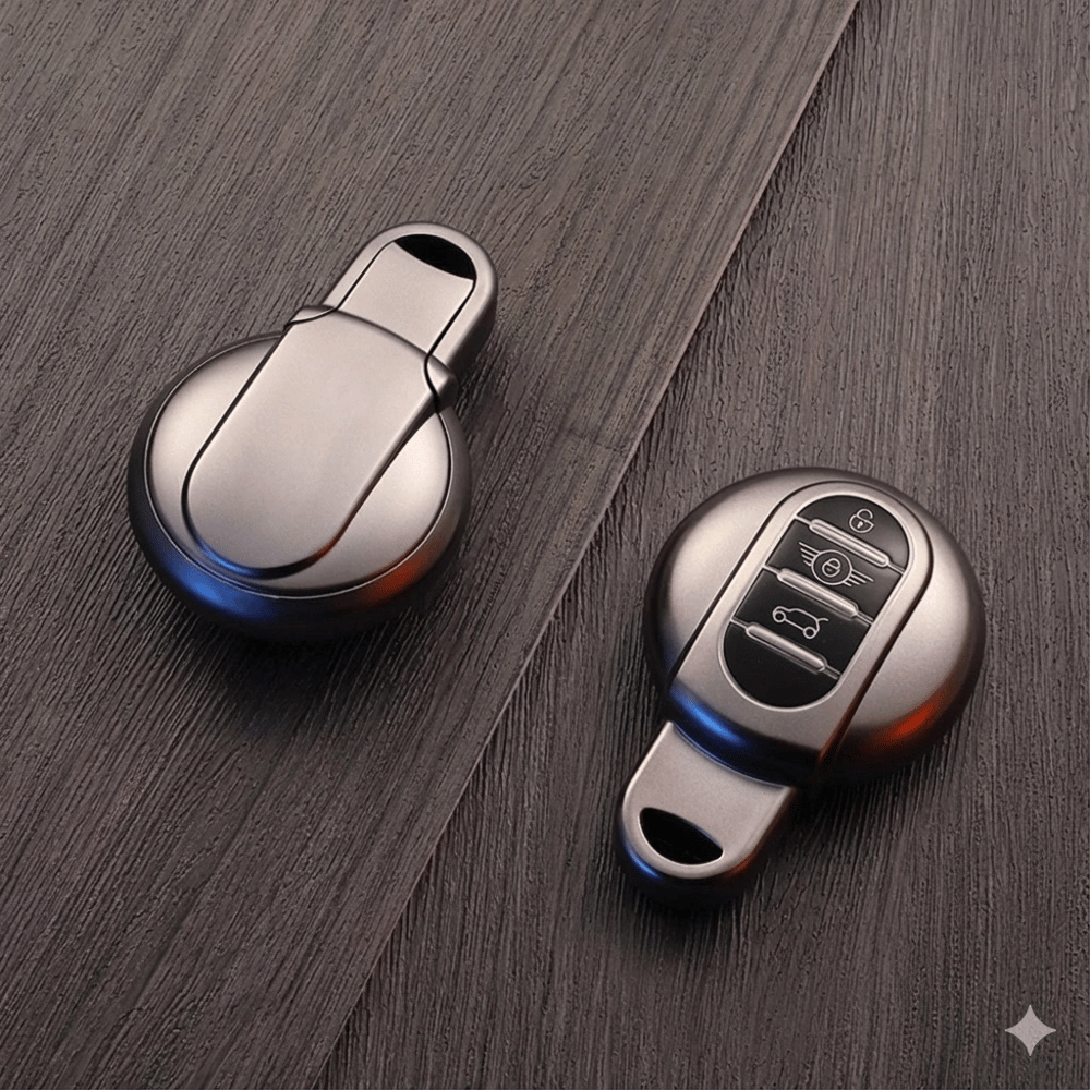 Mini Cooper-S Uyumlu Smart 3 Buton Silikon Oto Anahtar Kumanda Kabı Kılıf Gri