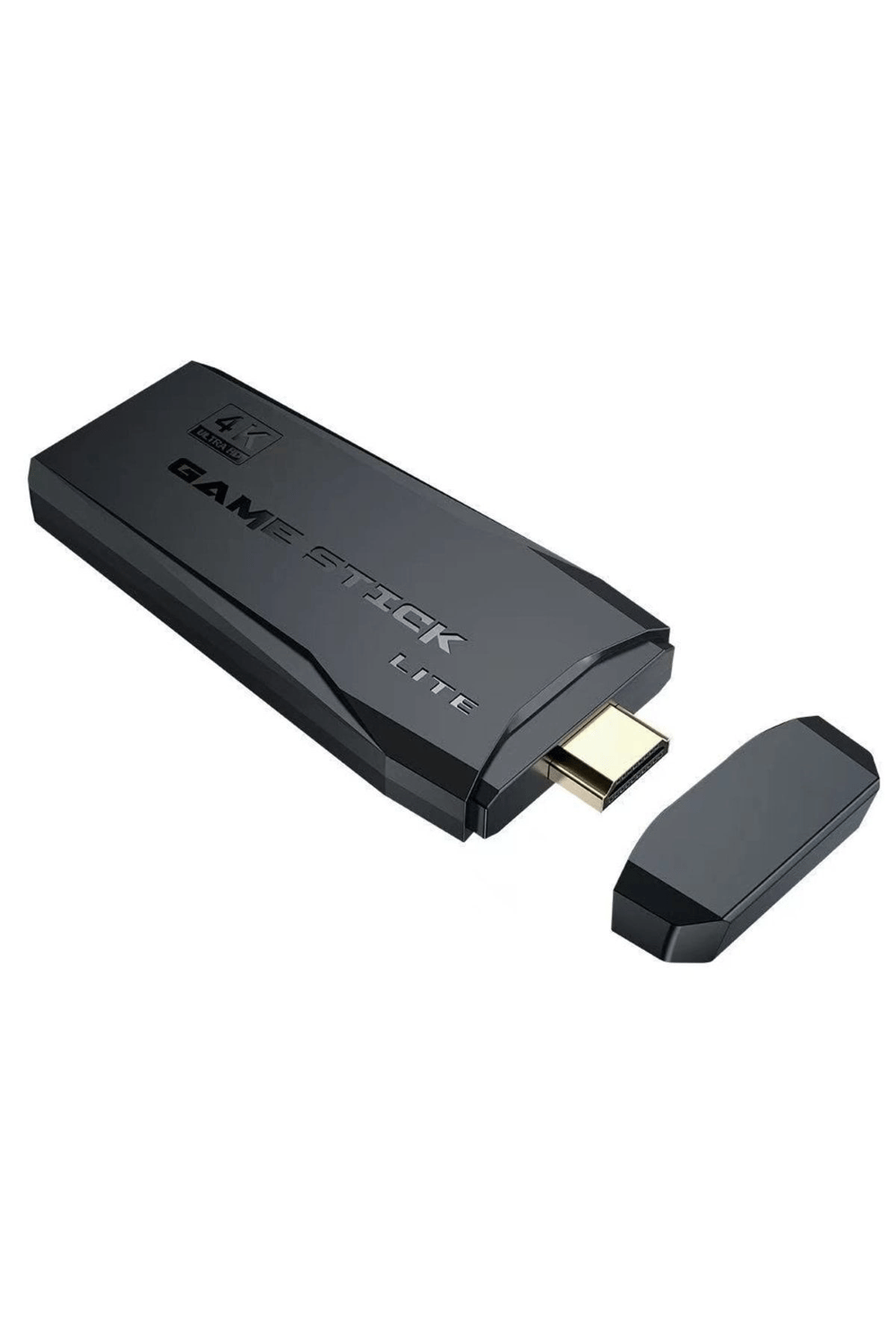 Mini HDMI 4K Kablosuz Oyun Konsolu, 64GB Dahili Hafızalı ve Çift Kollu Siyah Tasarım