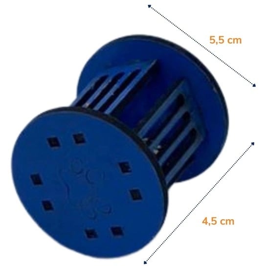 Mini Silindir Eğlenceli Renkli Sağlam Küçük Pati İzi Şekilli Kedi Oyuncağı Bx40