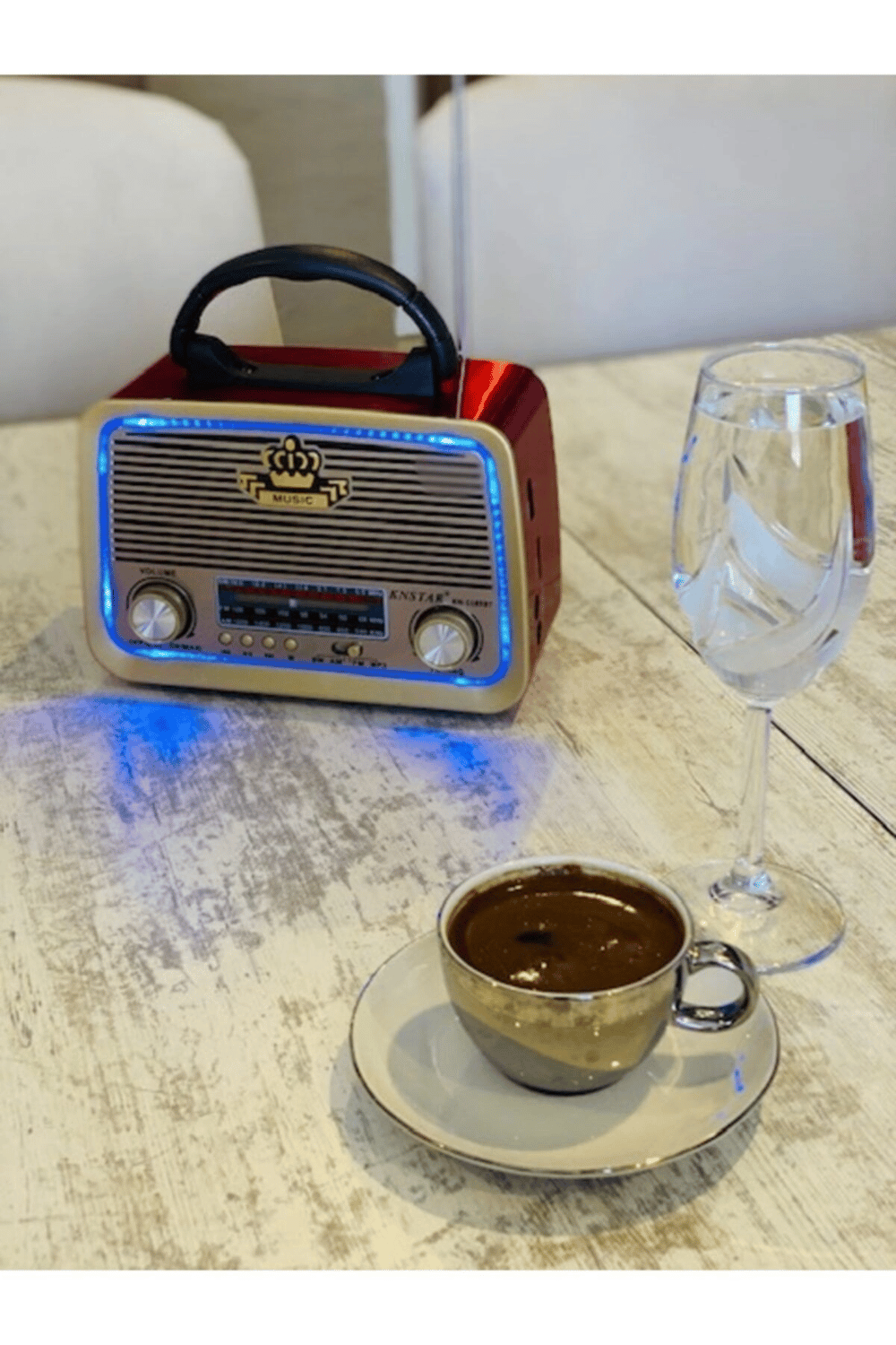 Mini ledli nostaljik radyo gri renk bluetooth yok 2 yıl garantili - Elektronik - Müzik Sistemleri
