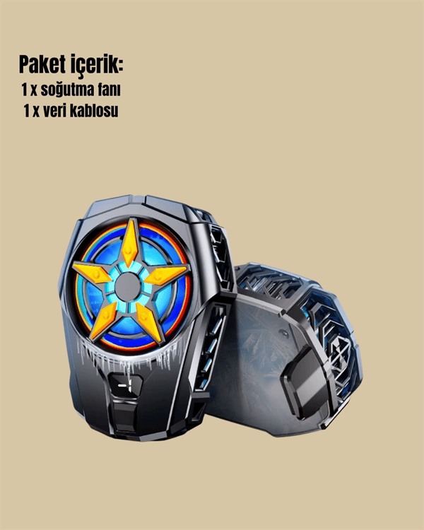 Mobil Cihaz Soğutma Radyatörü – Metal+ABS, Type-C Kablolu