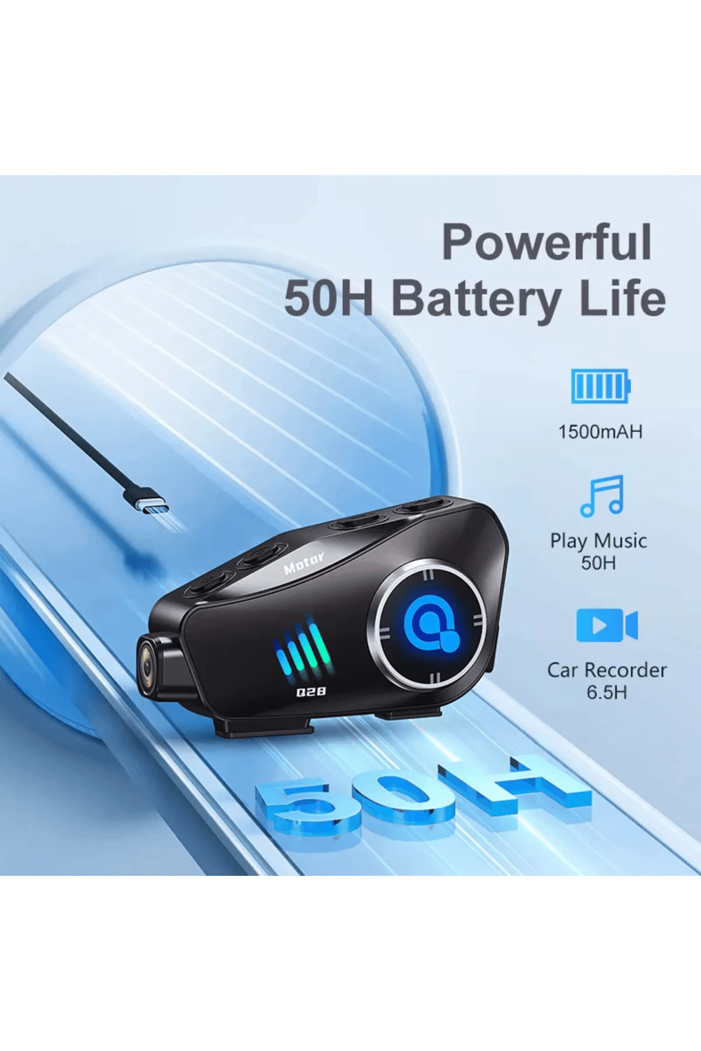 Motosiklet Bluetooth kask kulaklık kamera ses kontrolü 1080P video kayıt interkom 2 yıl garantili