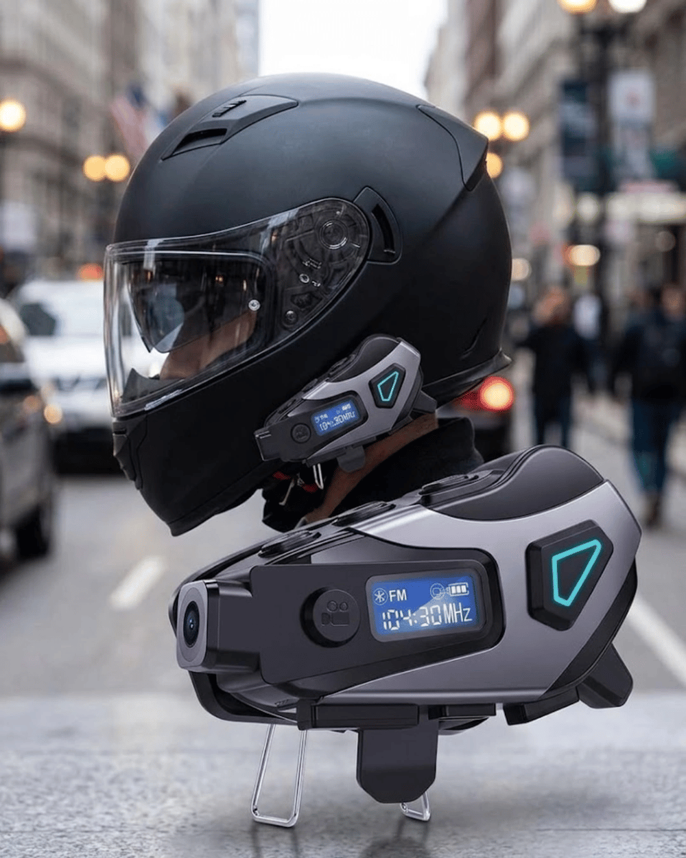 Motosiklet Kask Bluetooth Kulaklık Uzun Pil Ömrü Kamera ve Sesli Komut Destekli