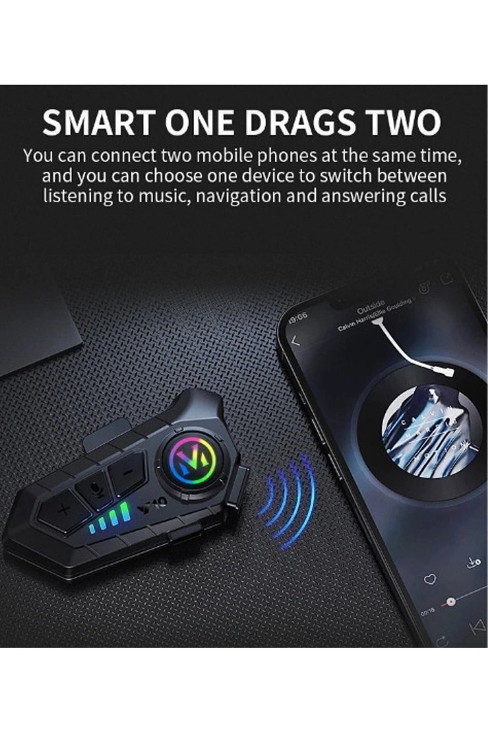 Motosiklet kask kulaklık bluetooth 5.3 intercom 2 yıl garantili - Oto Ses Görüntü Sistemleri