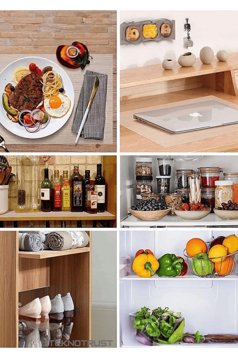 Mutfak Kaydırmaz Şeffaf Raflık Kaymaz Dolap Içi Çekmece Örtüsü Pvc 45x300 Cm Koruyucu Eva Kalın