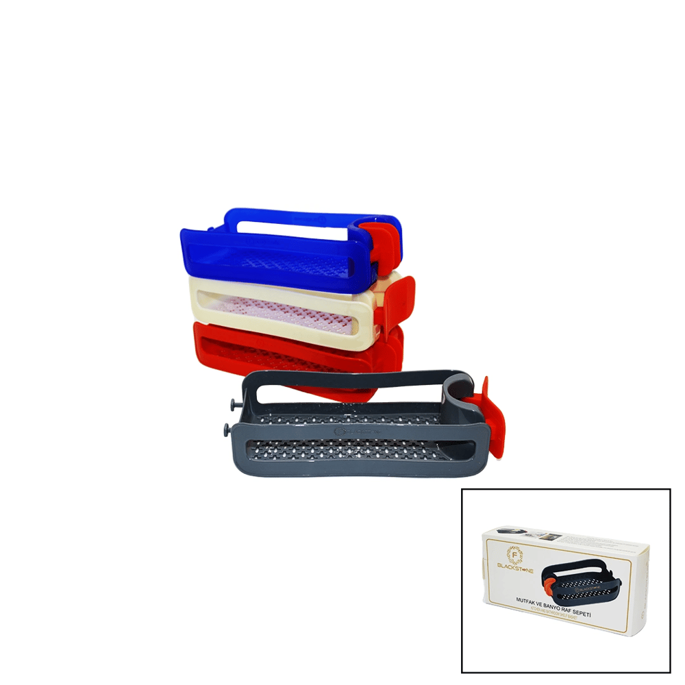 Mutfak Ve Banyo Raf Sepeti Silikon Tutacaklı 21-30mm Bx40