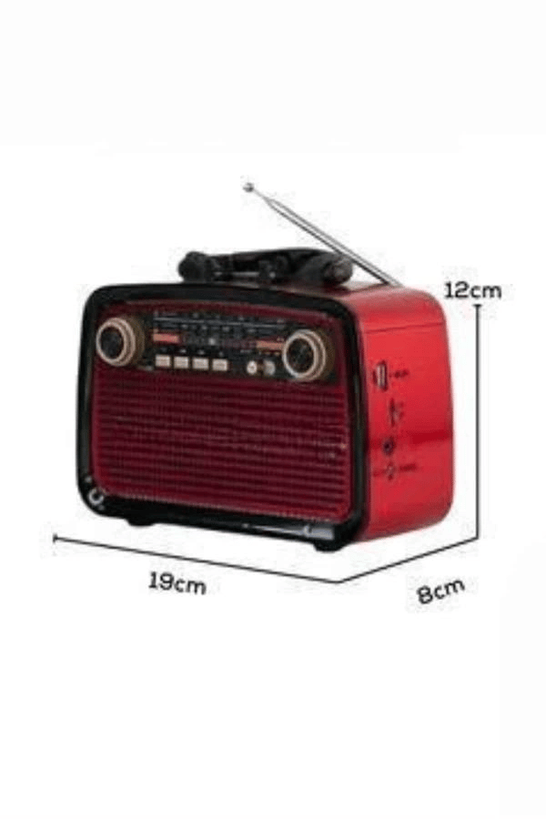 Müzik Kutusu Bluetooth Bağlantılı El Fenerli Nostaljik Tasarım Radyo