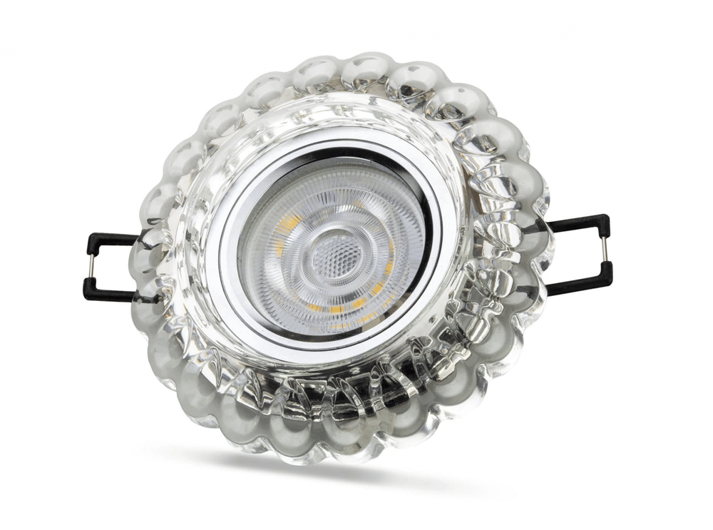 NOAS YL65 1667 Geras Led Çerçeveli 4000K Kristal Cam Spot Kasa - Priz ve Anahtar İçin Uyumlu Çerçeve