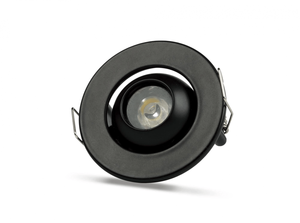 NOAS YL94 0201 Siyah Kasa 1W Led Spot 6500K Beyaz Işık