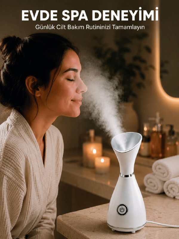 Nano İyonik Buhar Cihazı Tek Tuşla Kullanım Yüz Bakım Makinesi