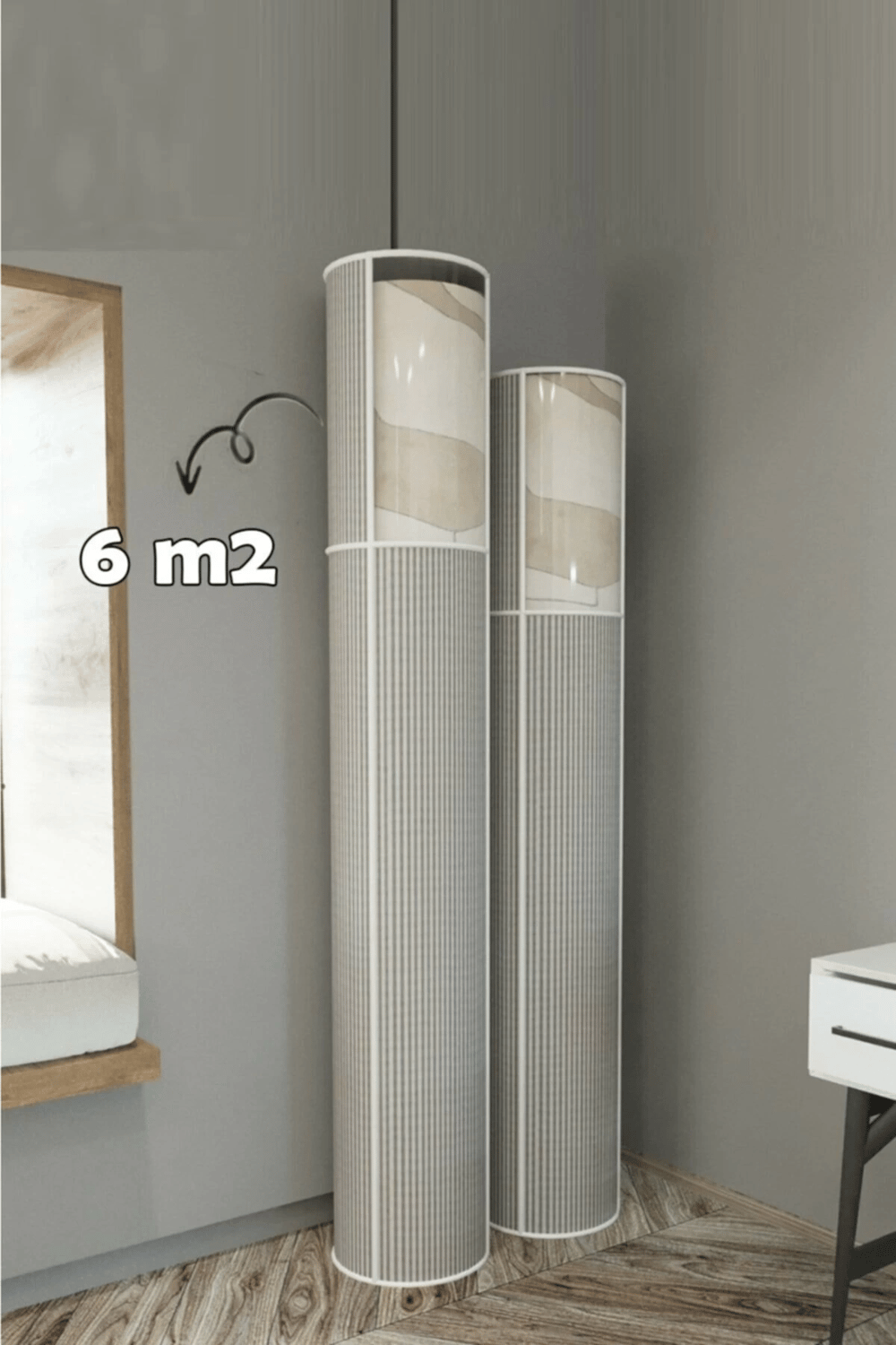 Nefes Alabilir Özellikli PVC Pencereli Halı Saklama Hurcu 6 m²
