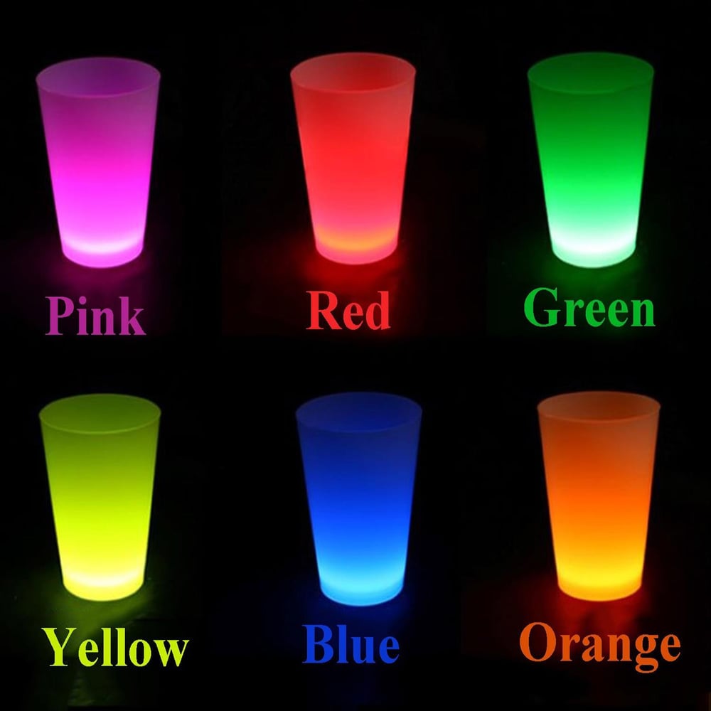 Neon Parti Glow Bardak 1.5 oz Karışık Renk 1 Adet Tekli (3936)