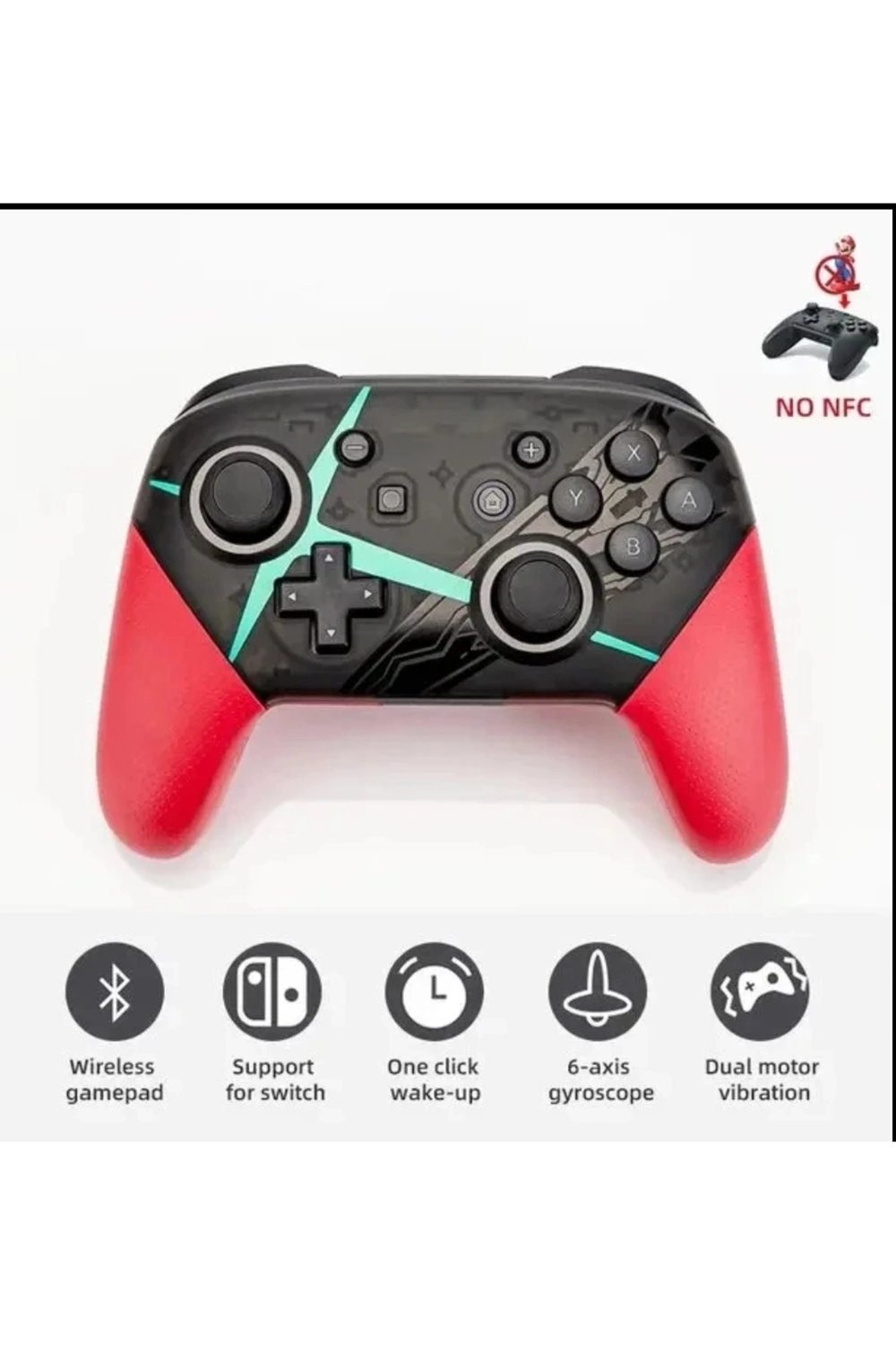 Nintendo Switch uyumlu kırmızı bluetooth joystick kablosuz oyun kolu - Garantisiz Garanti Süresi