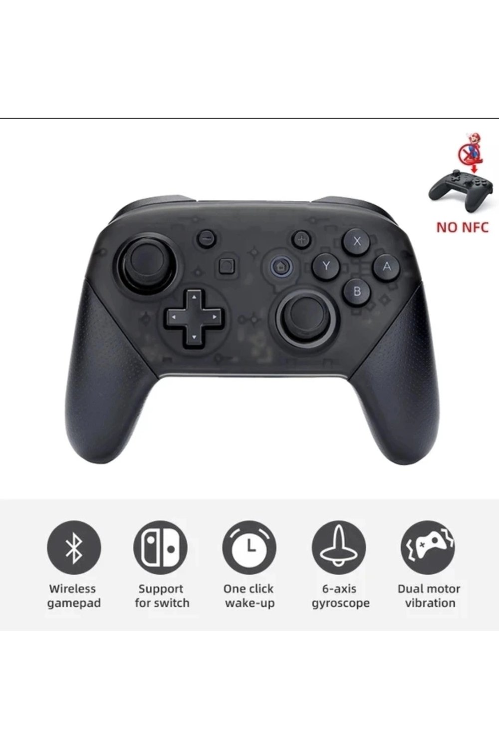Nintendo Switch uyumlu siyah bluetooth joystick kablosuz gamepad oyun kolu - Elektronik